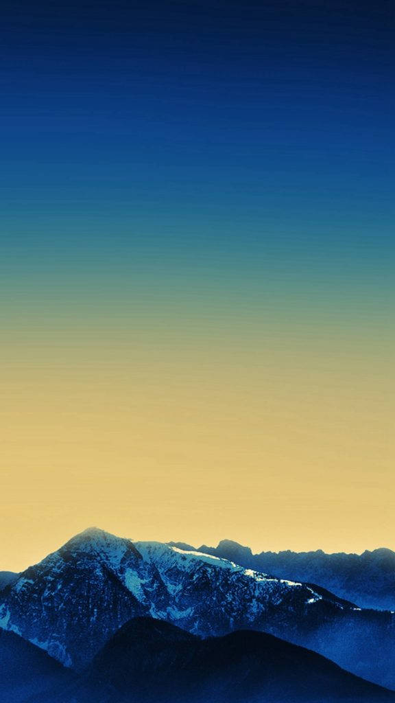 mountain peaks, gradient sky, deep blue, SD Phone Wallpaper