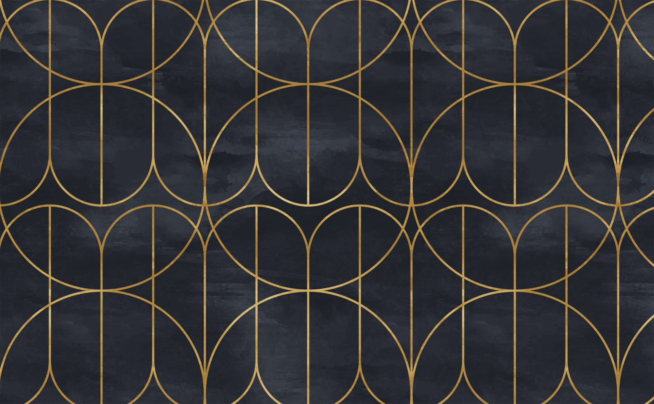Art Nouveau, gold, geometric lines, 2K Desktop Wallpaper