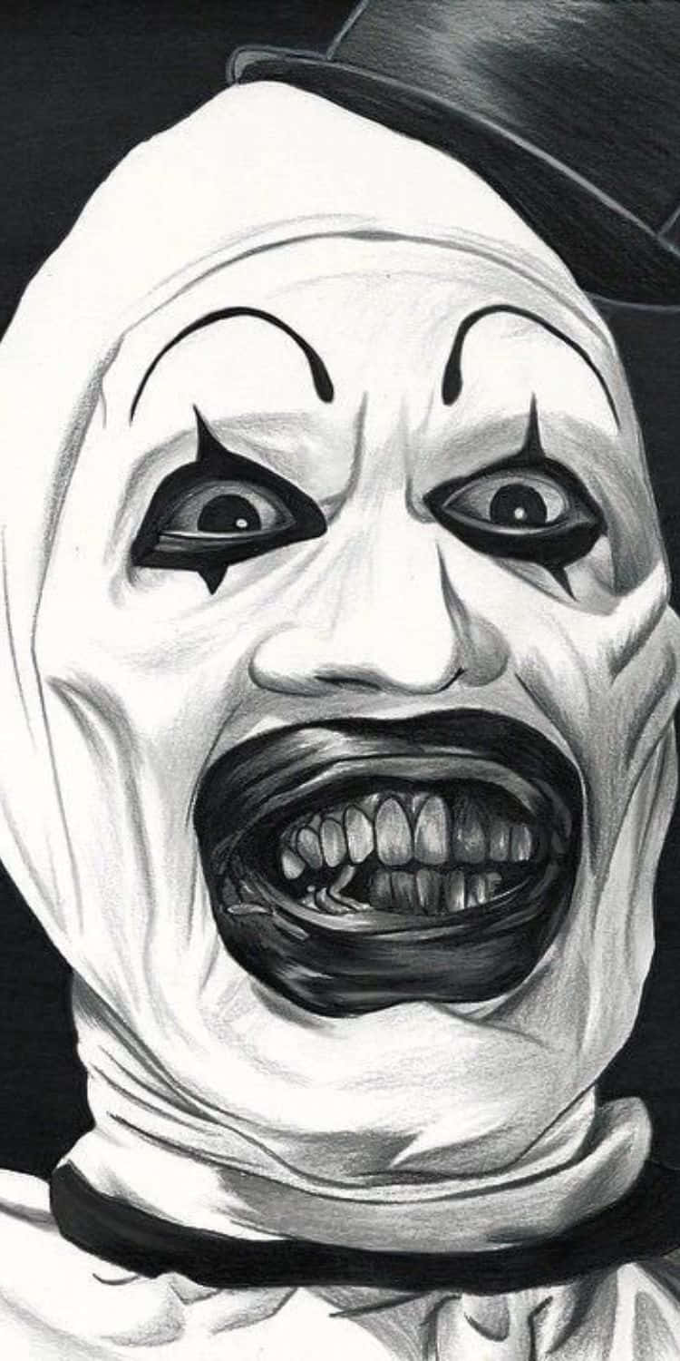 Art The Clown, pencil drawing, wide toothy grin, HD Phone Wallpaper