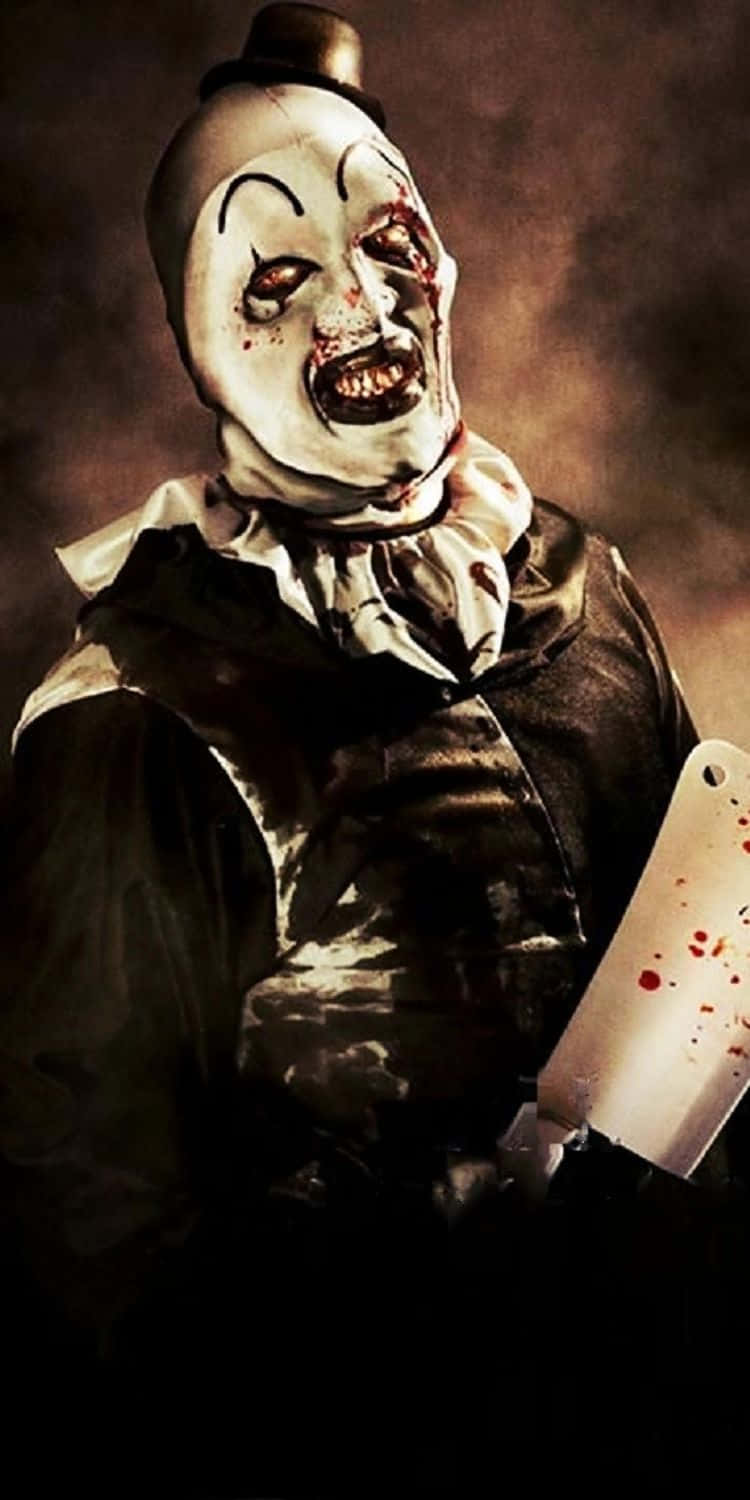 Art The Clown, bloodied face, bloody cleaver, HD Phone Wallpaper