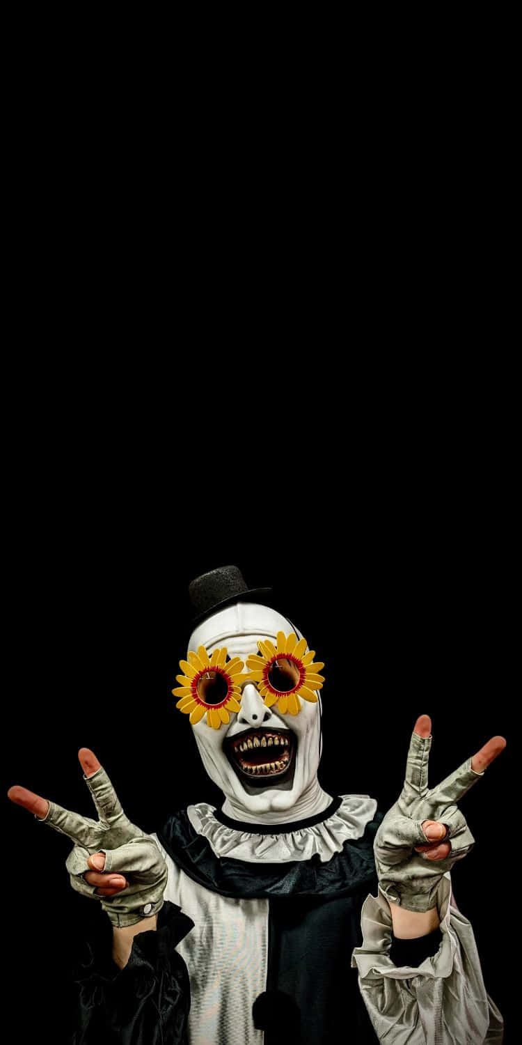 Art The Clown, sunflower glasses, top hat, HD Phone Wallpaper