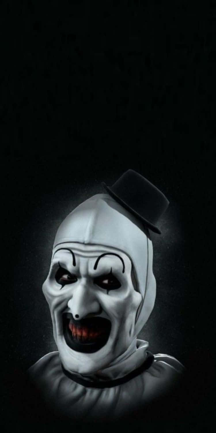 Art The Clown, white painted face, black eyes, HD Phone Wallpaper