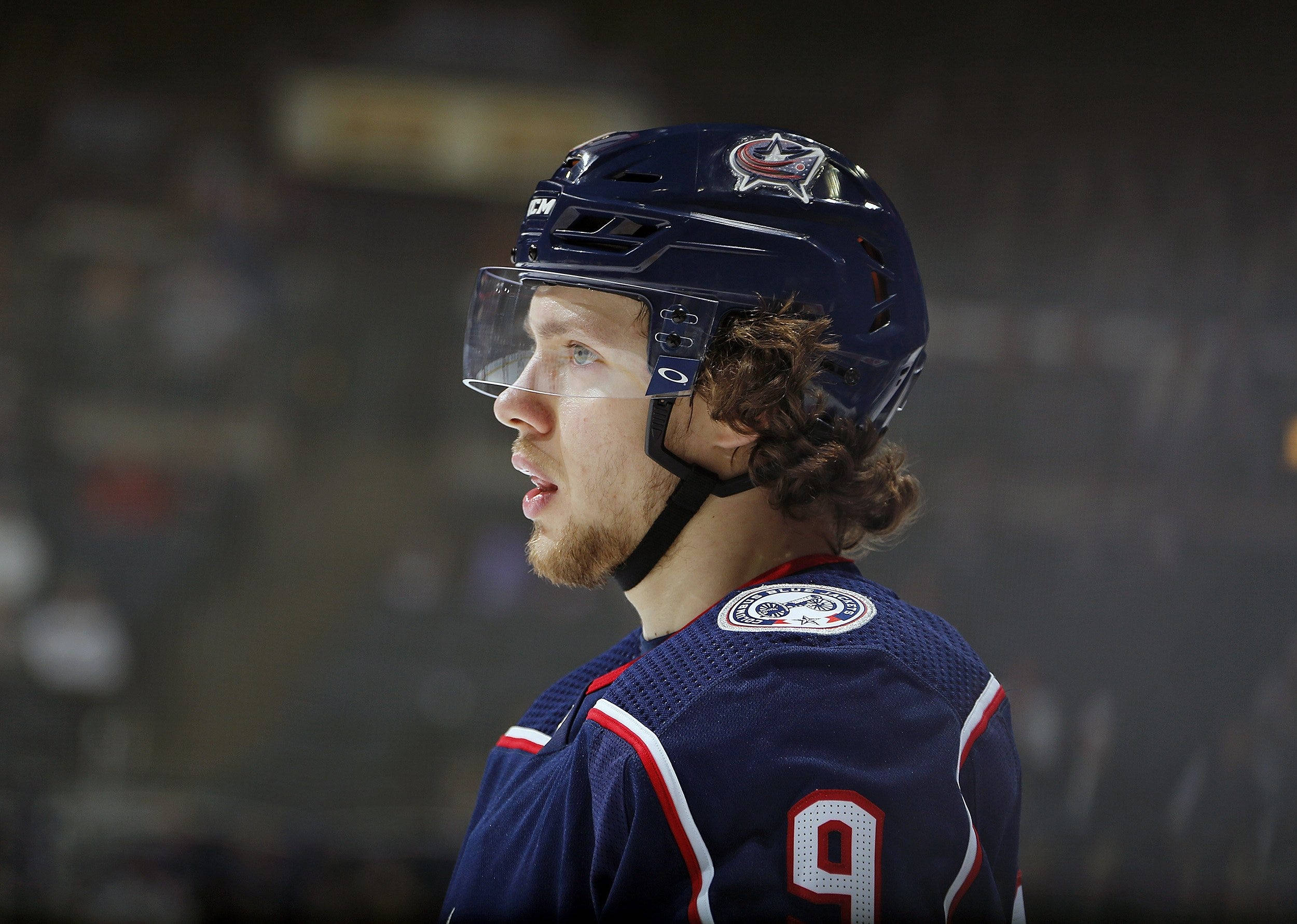 Artemi Panarin, number nine, blue jersey, Full HD Desktop Wallpaper
