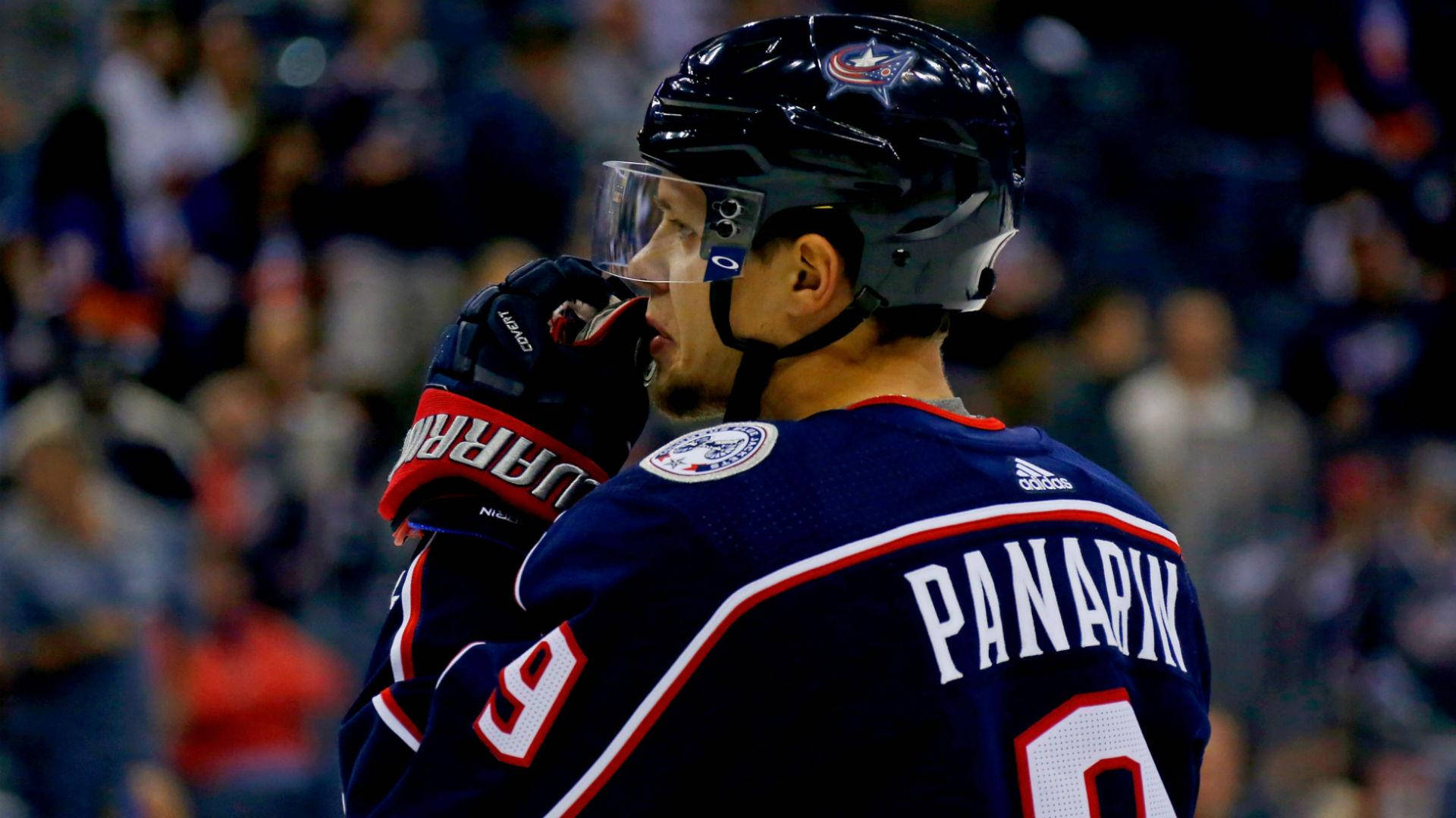 Artemi Panarin, dark blue jersey, number 9, Full HD Desktop Wallpaper