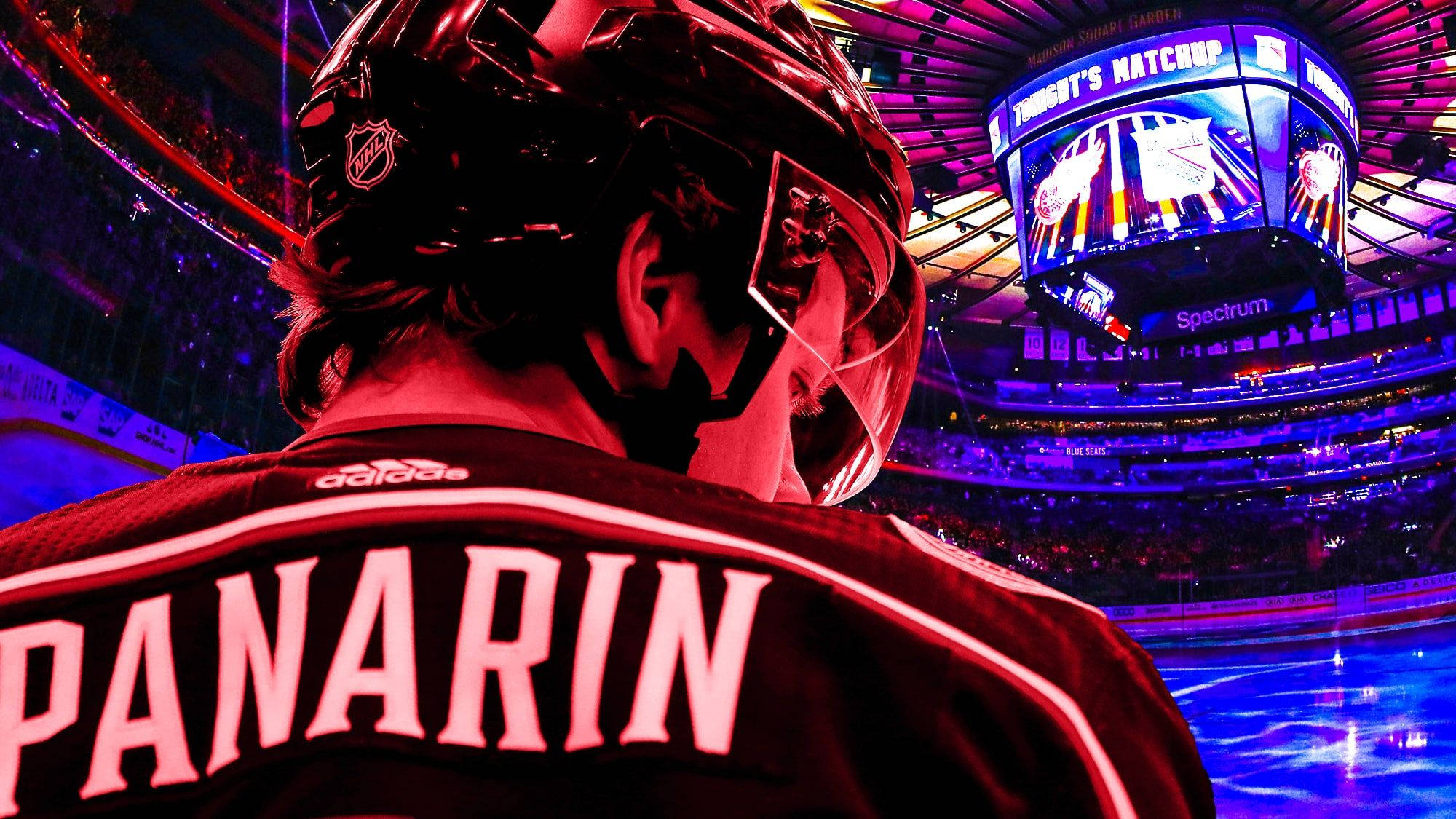 Artemi Panarin, helmet, jersey, Full HD Desktop Wallpaper