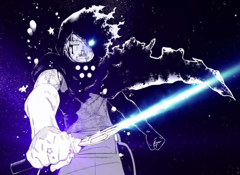 Arthur Boyle, The Fire Soldier, glowing blue sword, SD Desktop Wallpaper