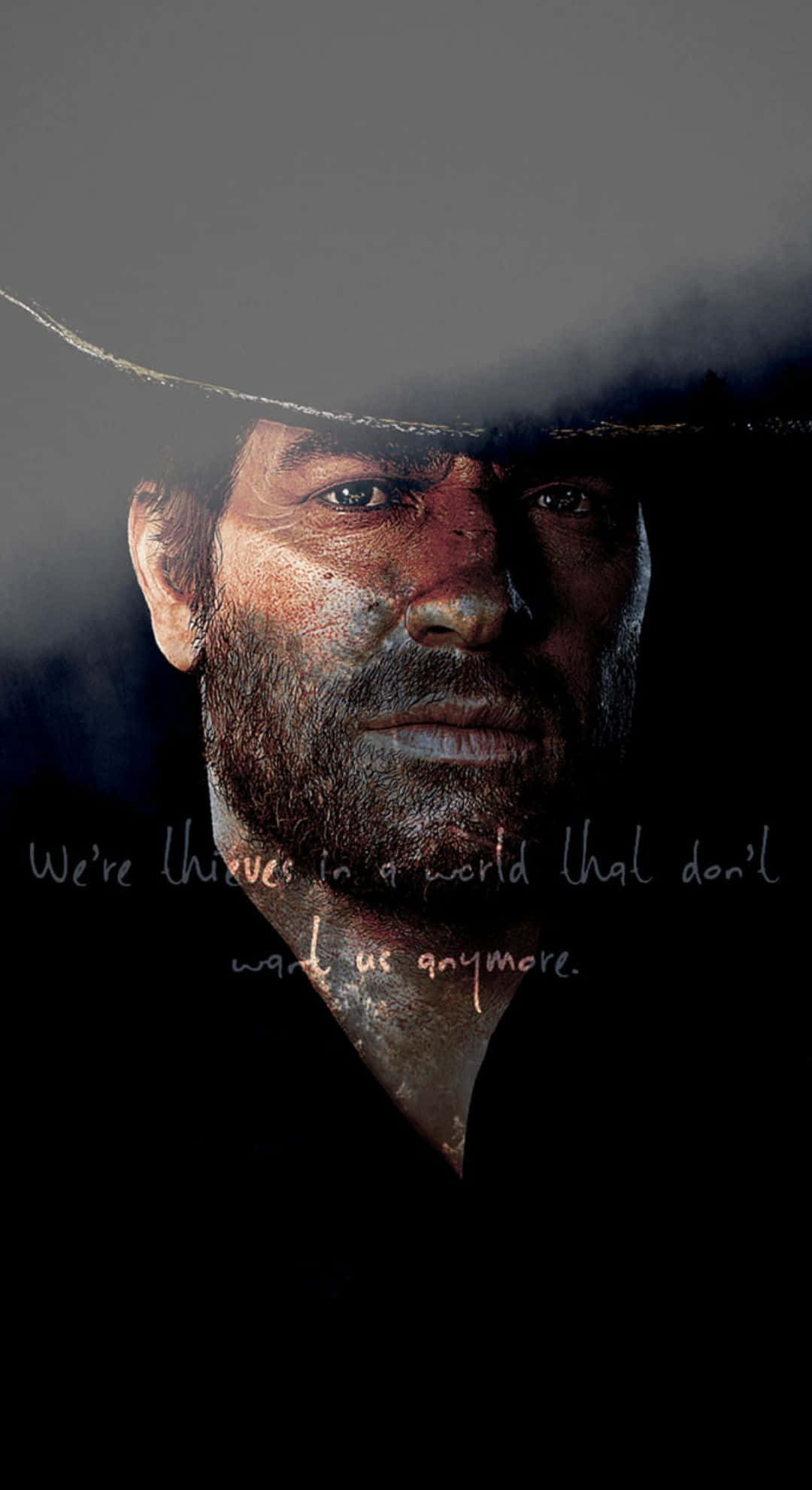 Arthur Morgan, cowboy hat, bearded man, Full HD Phone Wallpaper