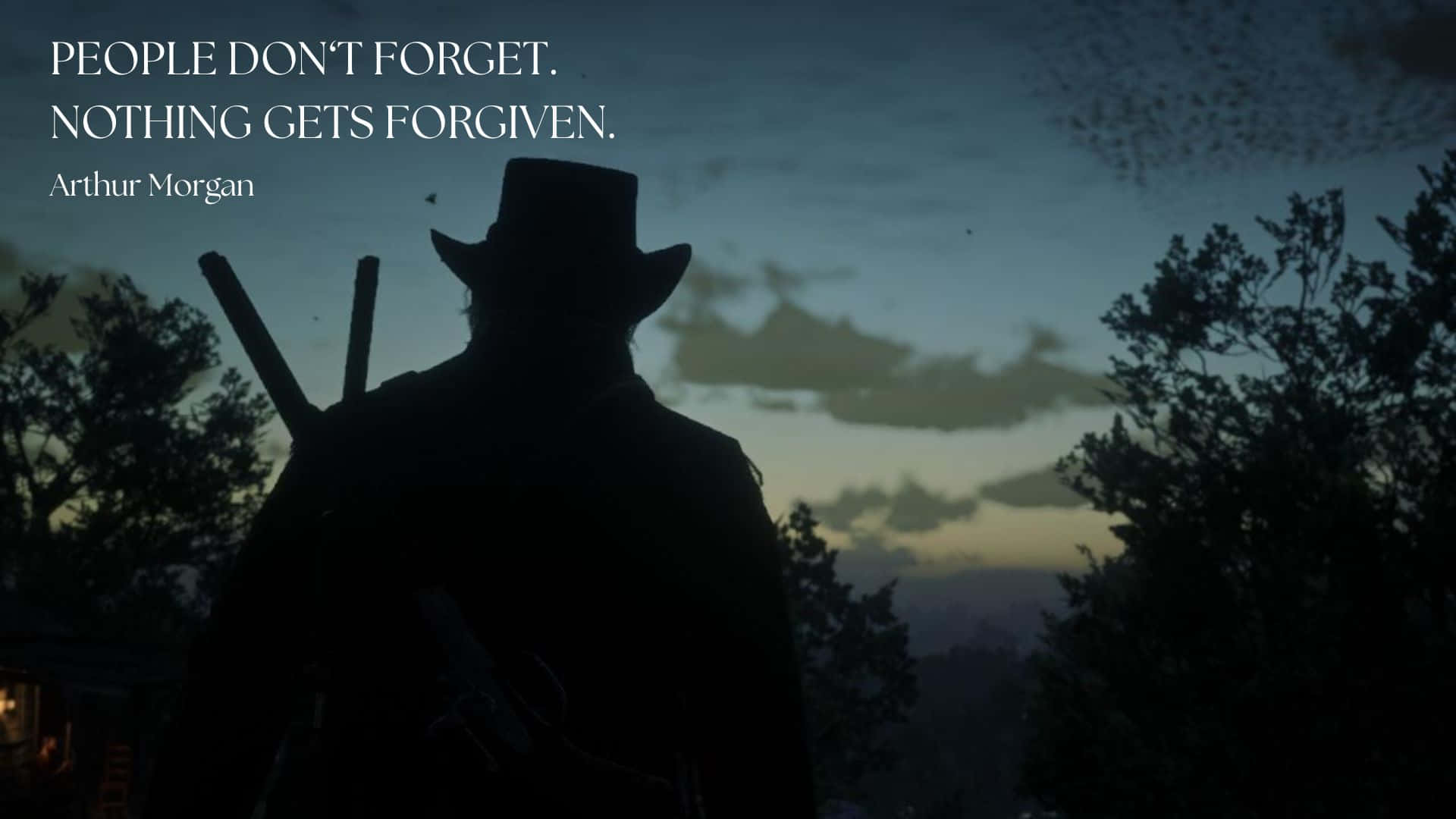 Arthur Morgan, cowboy hat, coat, Full HD Desktop Wallpaper