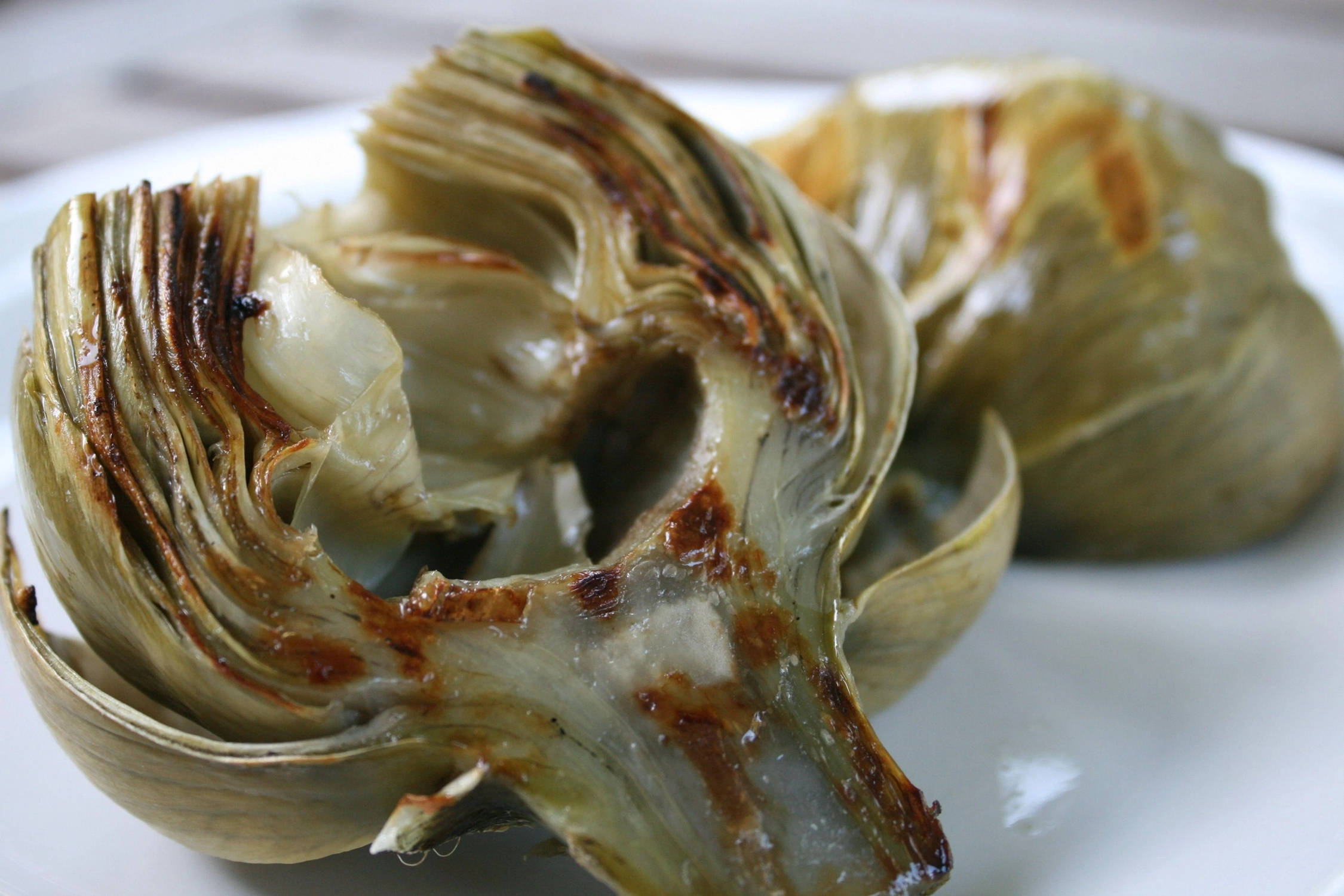 cooked sliced artichoke, roasted artichokes, charred edges, Full HD Desktop Wallpaper