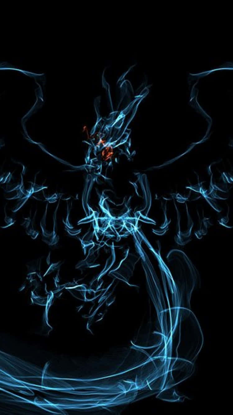 Articuno, glowing blue, orange energy, HD Phone Wallpaper