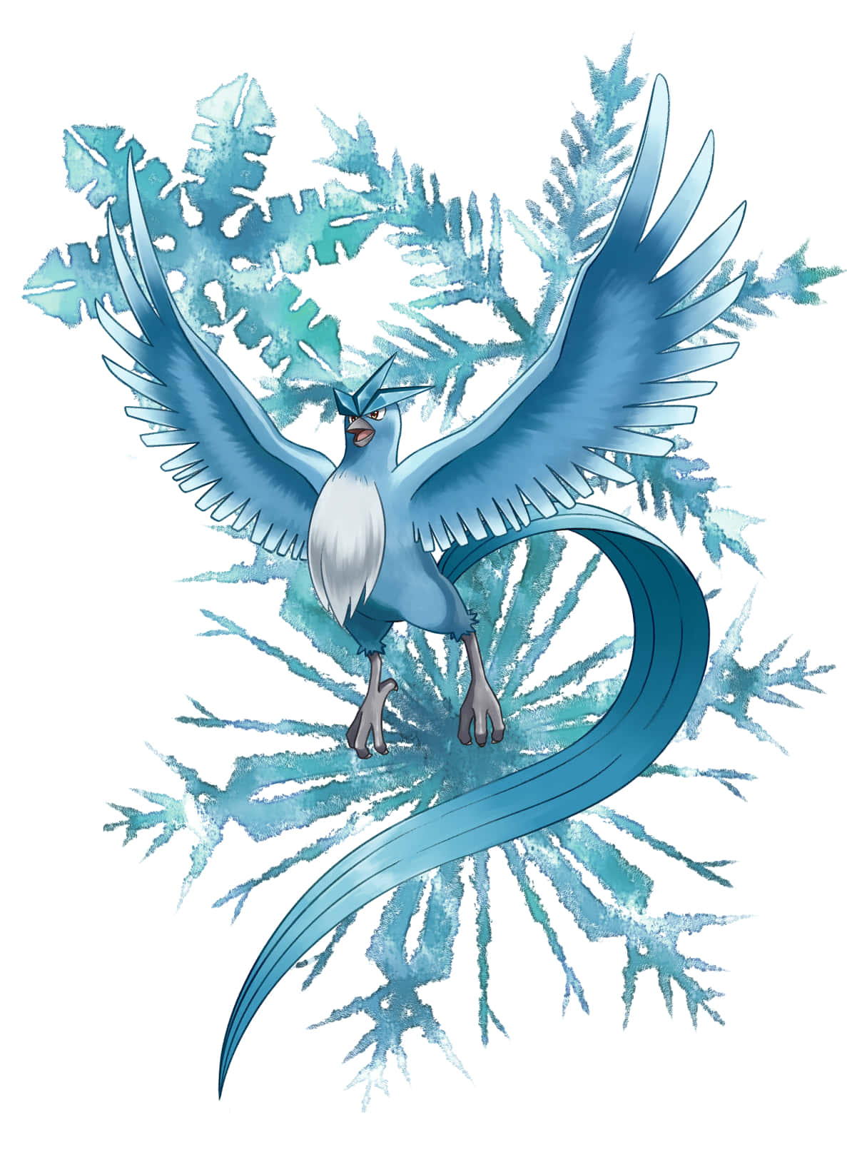 Articuno, snowflake, blue bird, HD Phone Wallpaper