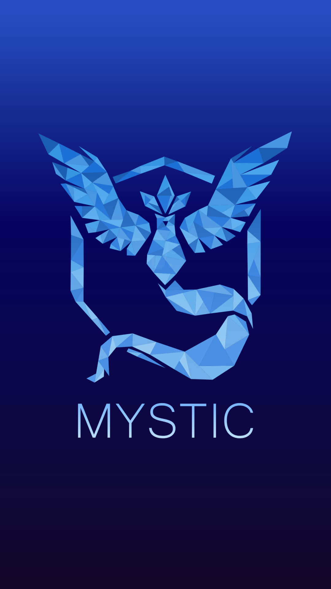 Articuno, mystic, geometric blue bird logo, Full HD Phone Wallpaper