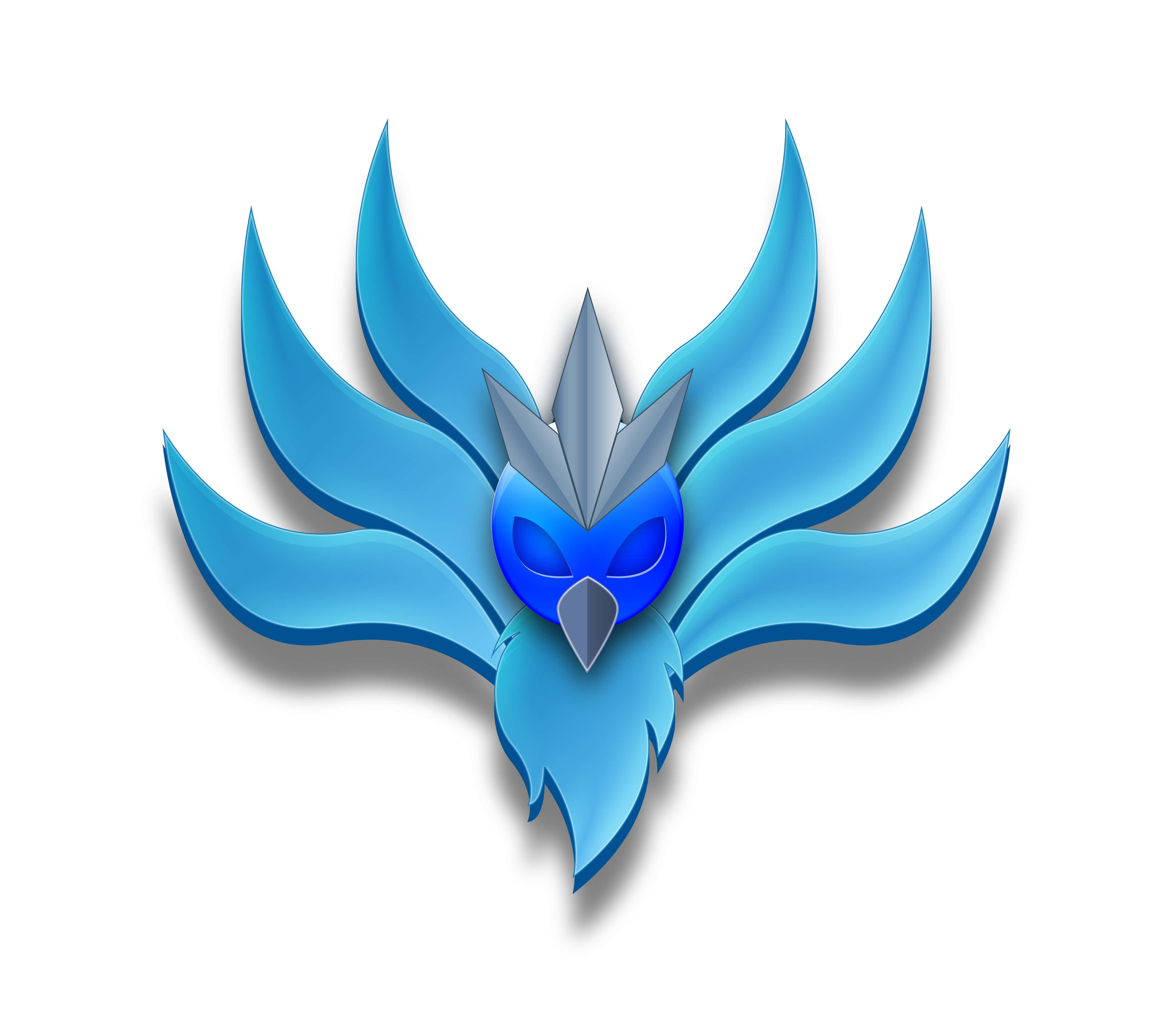 Articuno, blue bird, metallic silver accents, 4K Desktop Wallpaper