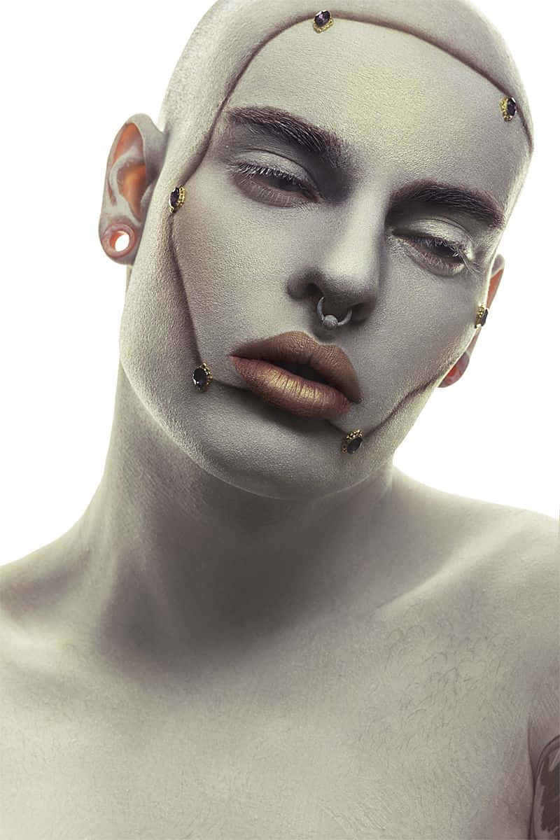 artificial intelligence, pale skin, closed eyes, SD Phone Wallpaper