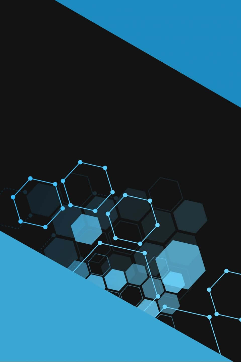 Artificial Intelligence, glowing blue, hexagonal network pattern, HD Phone Wallpaper