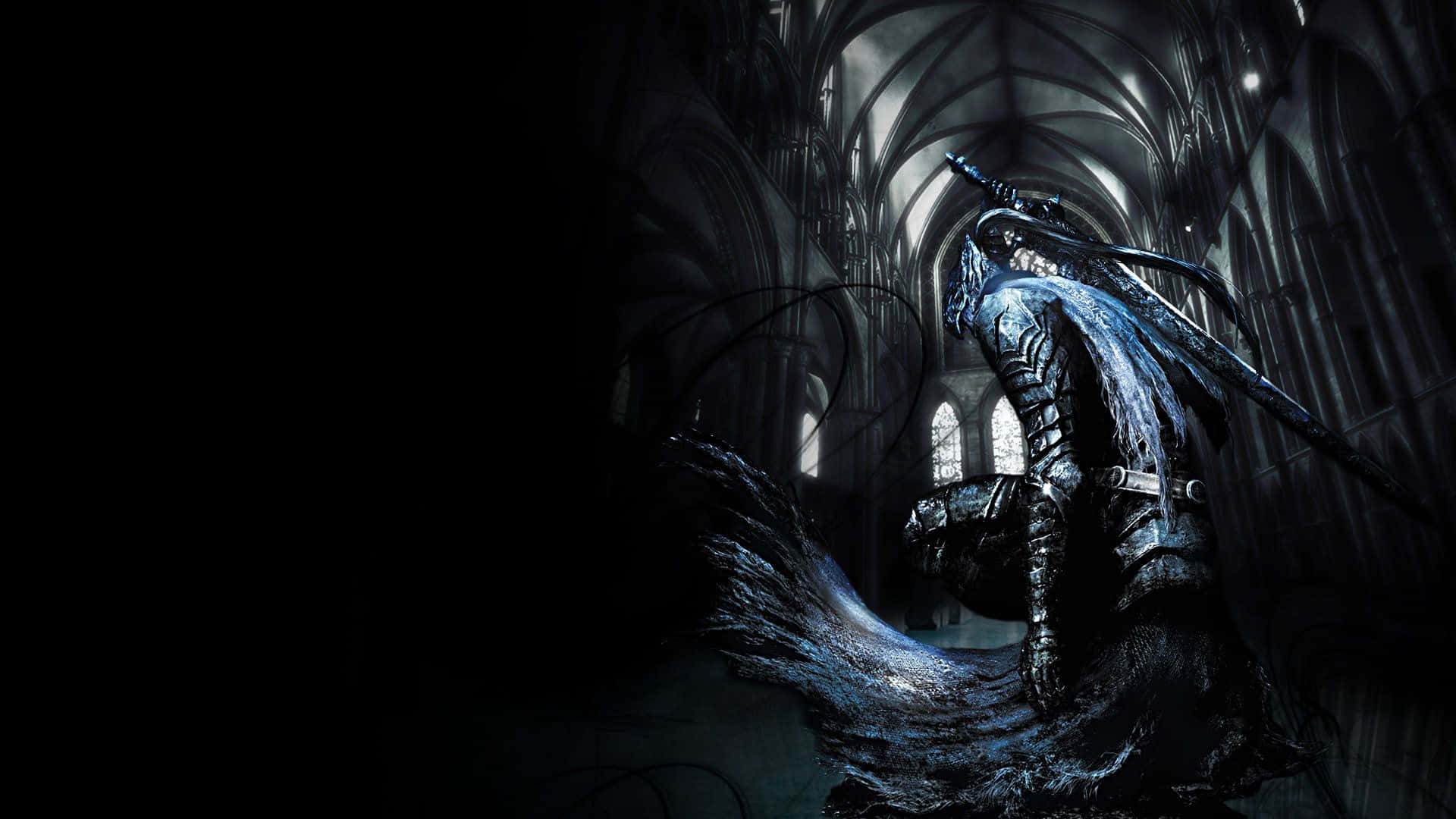 Artorias The Abysswalker, dark knight, ornate armor, Full HD Desktop Wallpaper