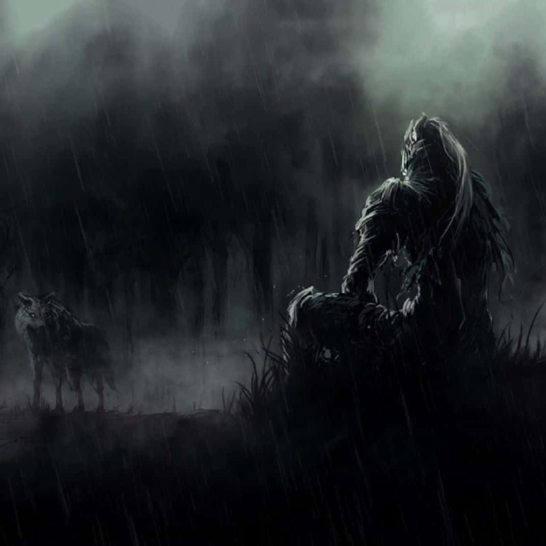 Artorias The Abysswalker, armored warrior, wolf, SD Desktop Wallpaper