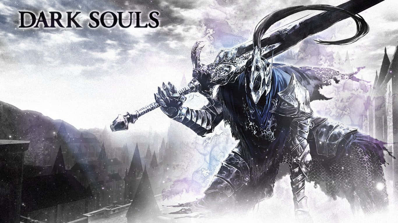 Artorias The Abysswalker, ornate armor, massive curved sword, HD Desktop Wallpaper