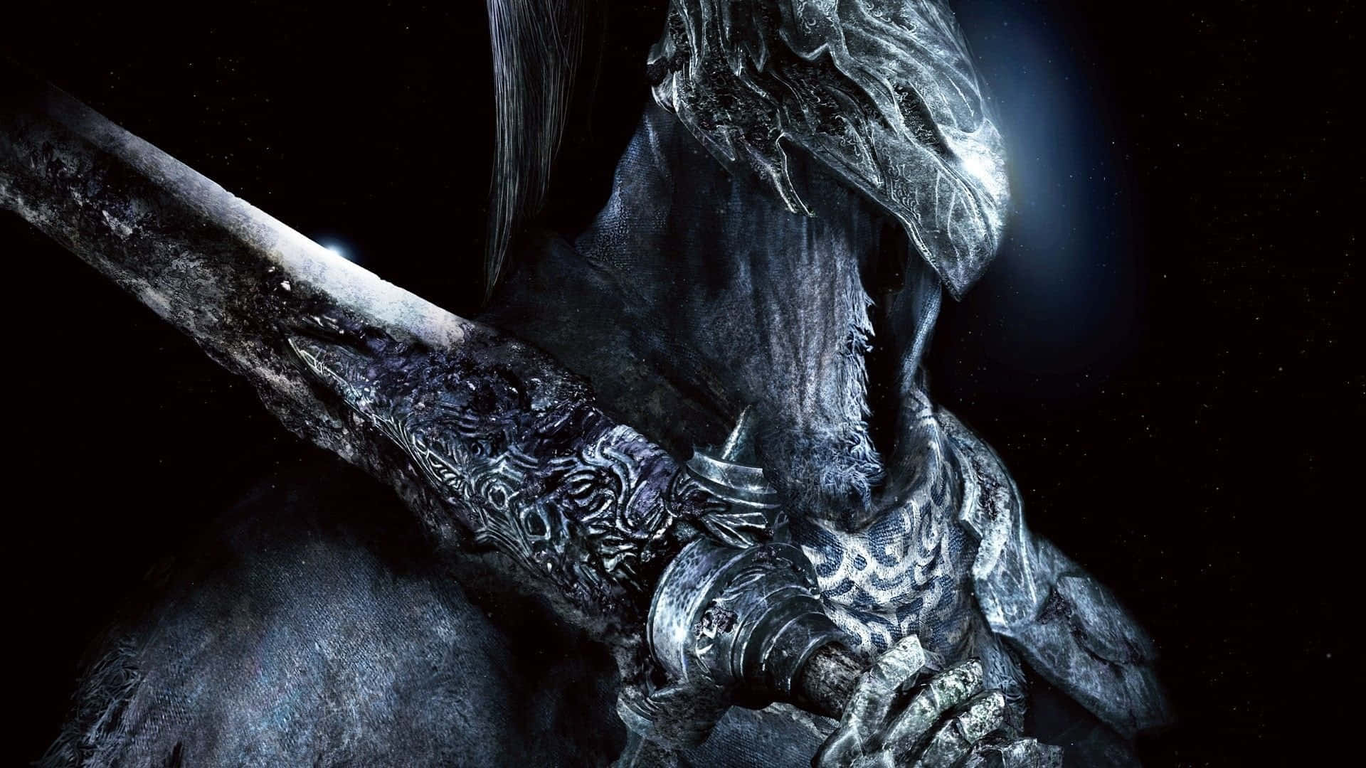 Artorias The Abysswalker, dark armored warrior, massive ornate sword, Full HD Desktop Wallpaper