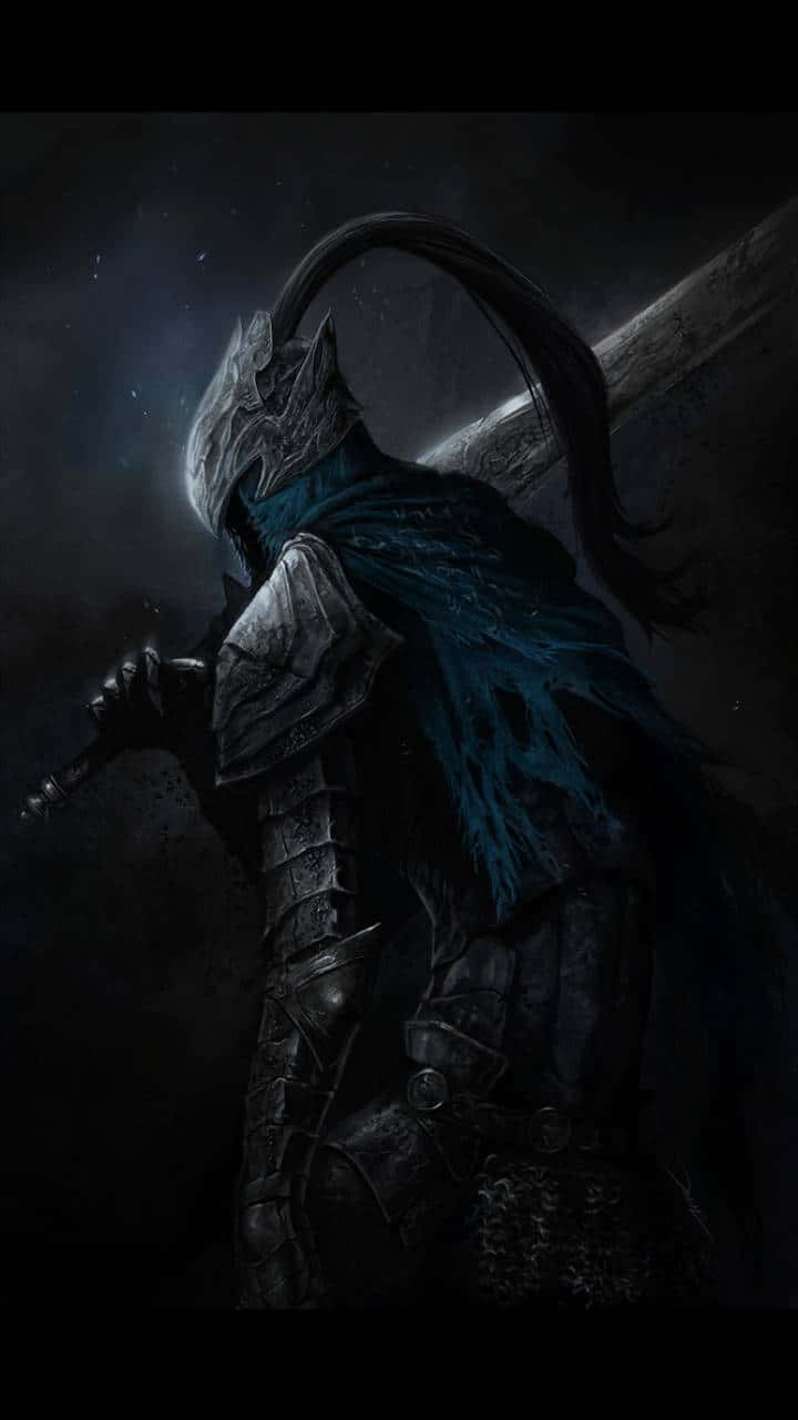 Artorias The Abysswalker, blue cloak, curved blade, HD Phone Wallpaper