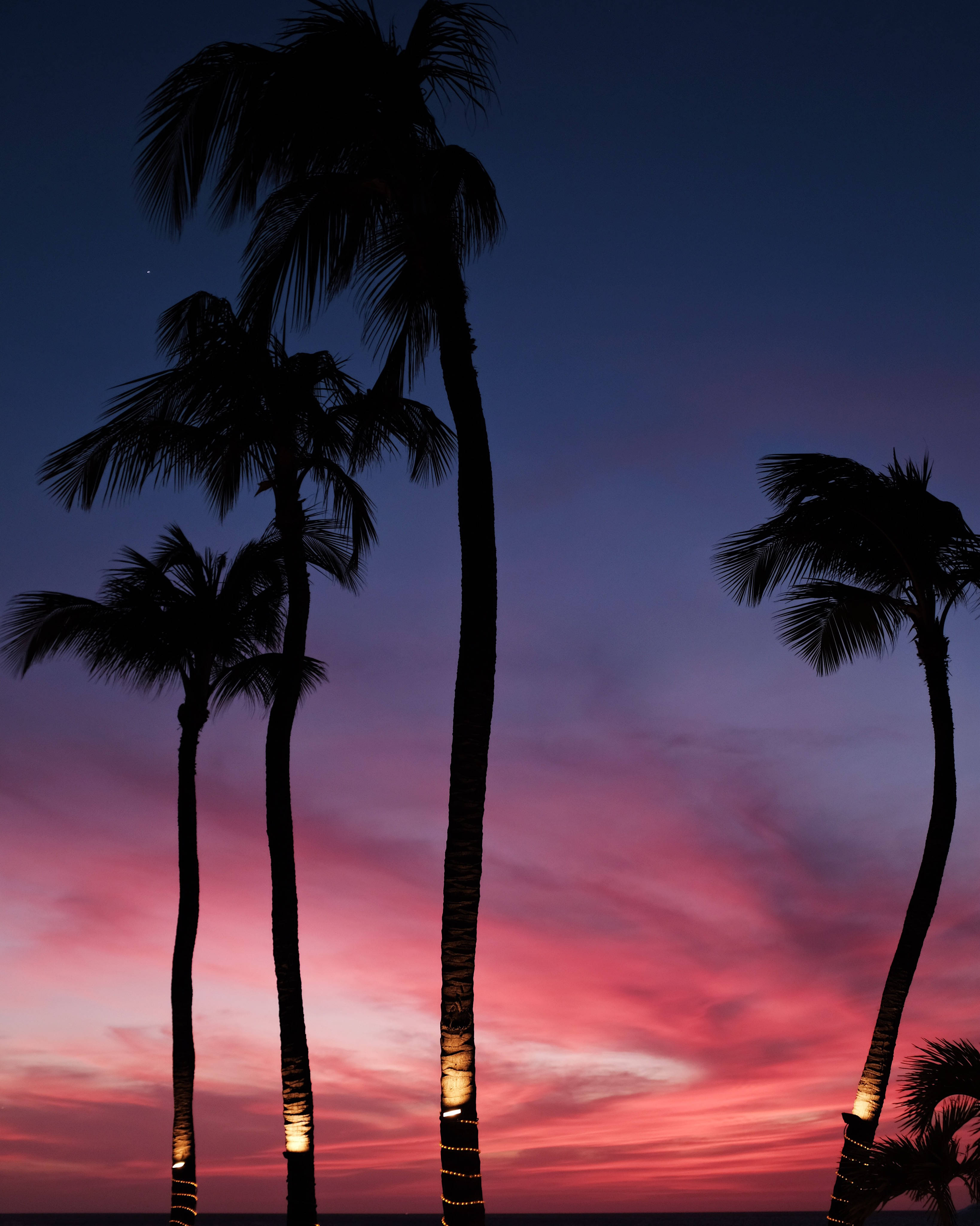 Aruba, dusky beach, twilight sky, 4K Phone Wallpaper