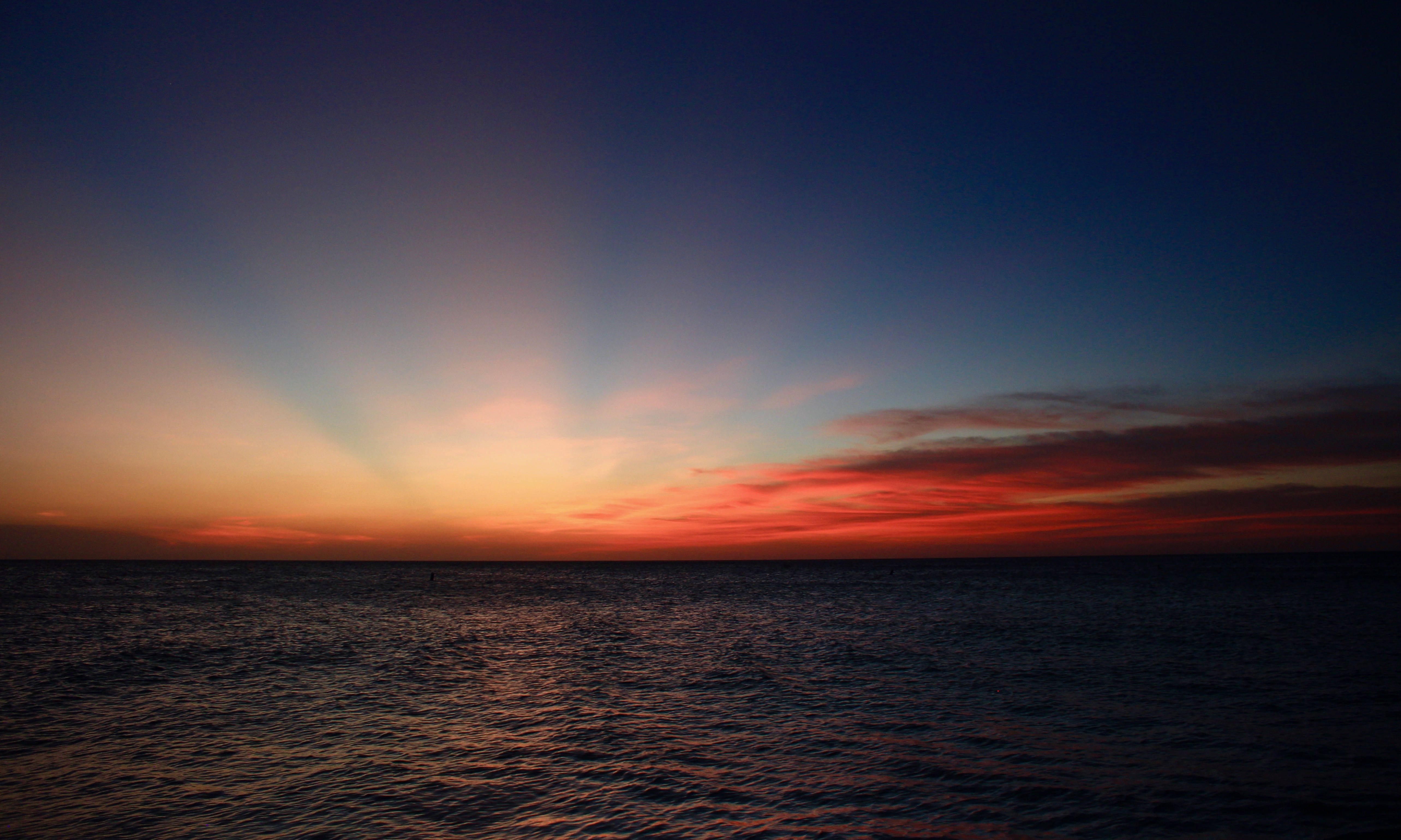 Aruba, Radiant Sunset, calm ocean waters, 5K Desktop Wallpaper