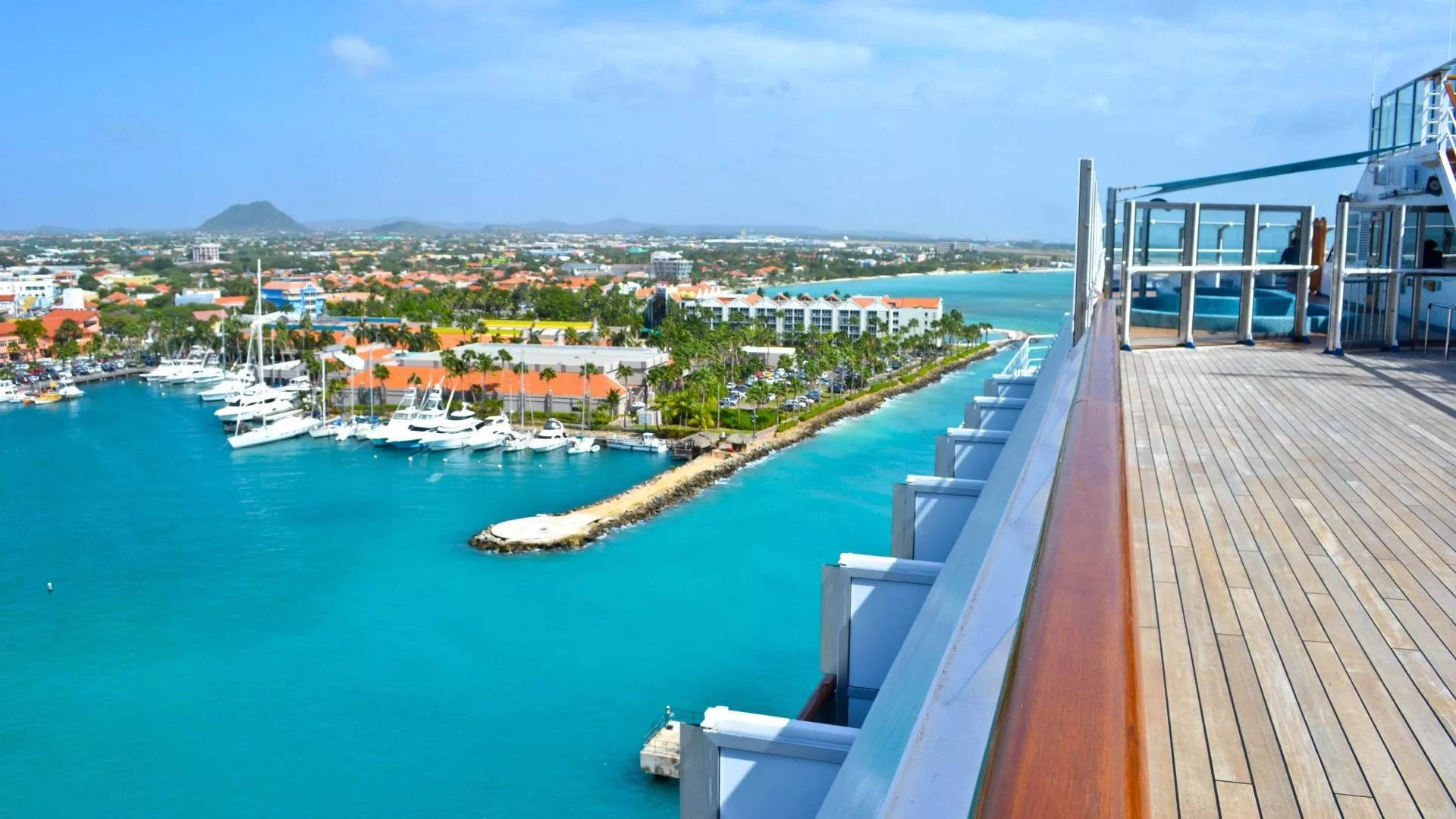 Aruba, harbor, yachts, Full HD Desktop Wallpaper