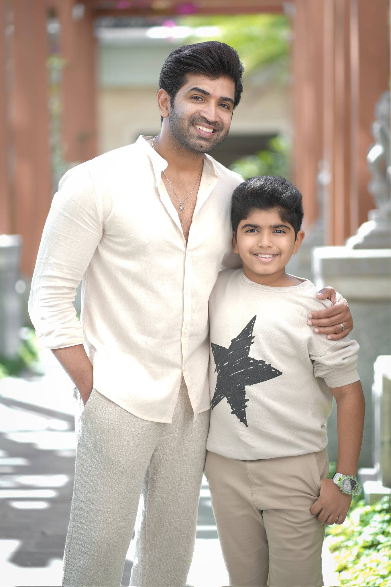 Arun Vijay, young boy, beige outfits, Full HD Phone Wallpaper