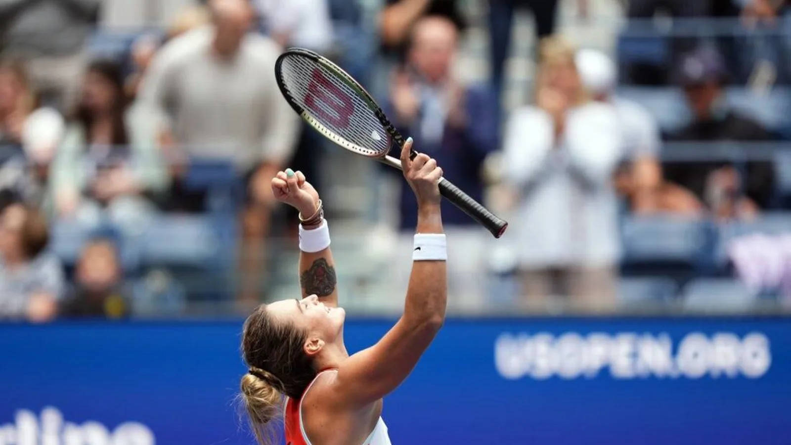 Aryna Sabalenka, tennis player, racket, HD Desktop Wallpaper