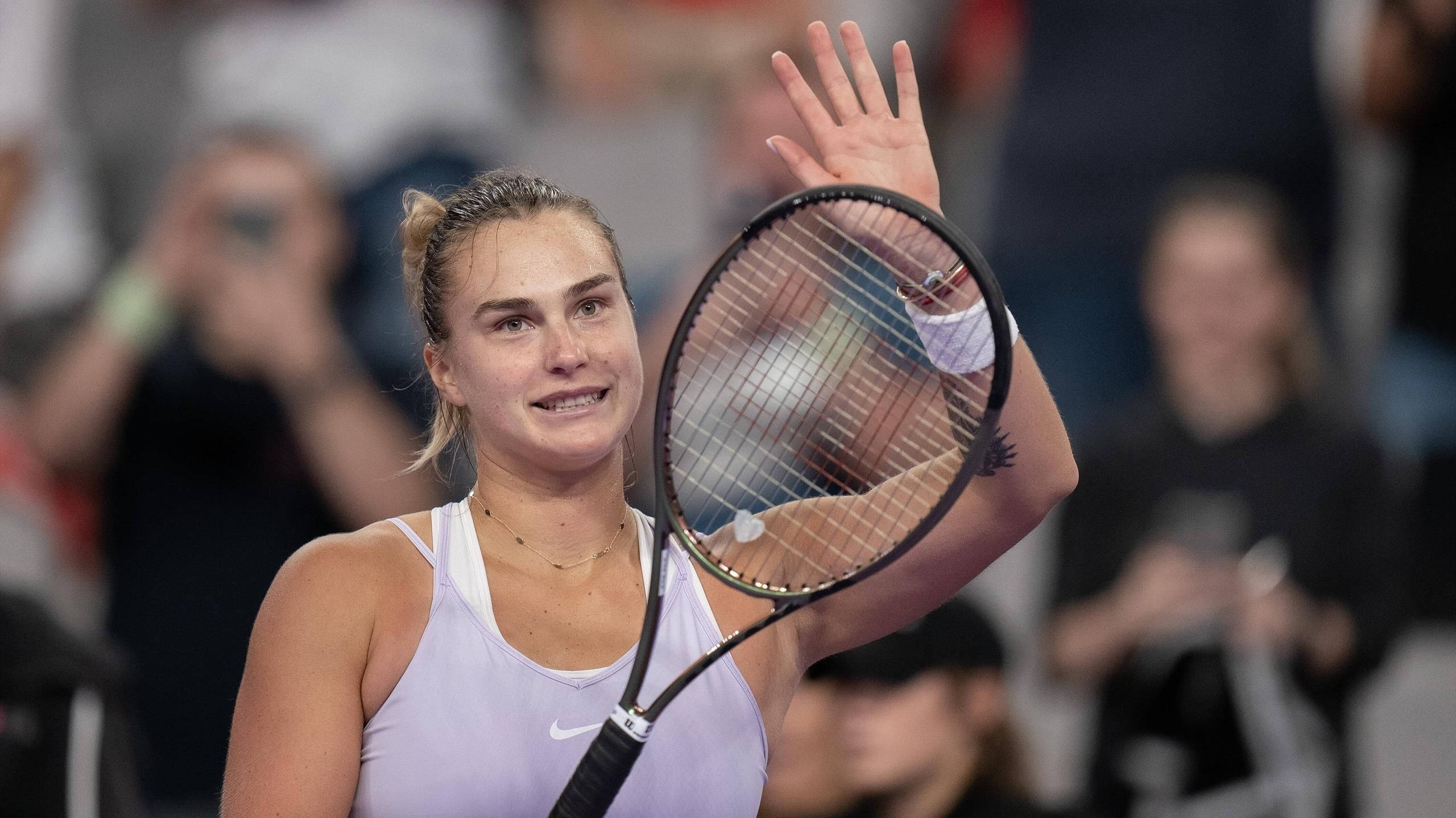 Aryna Sabalenka, tennis player, racket, 2K Desktop Wallpaper