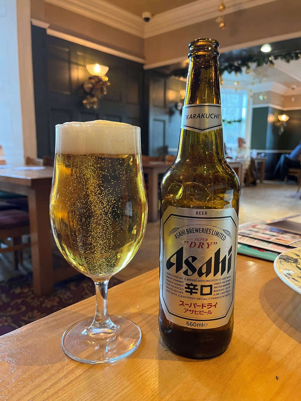Asahi Super Dry, bottle, glass, HD Phone Wallpaper