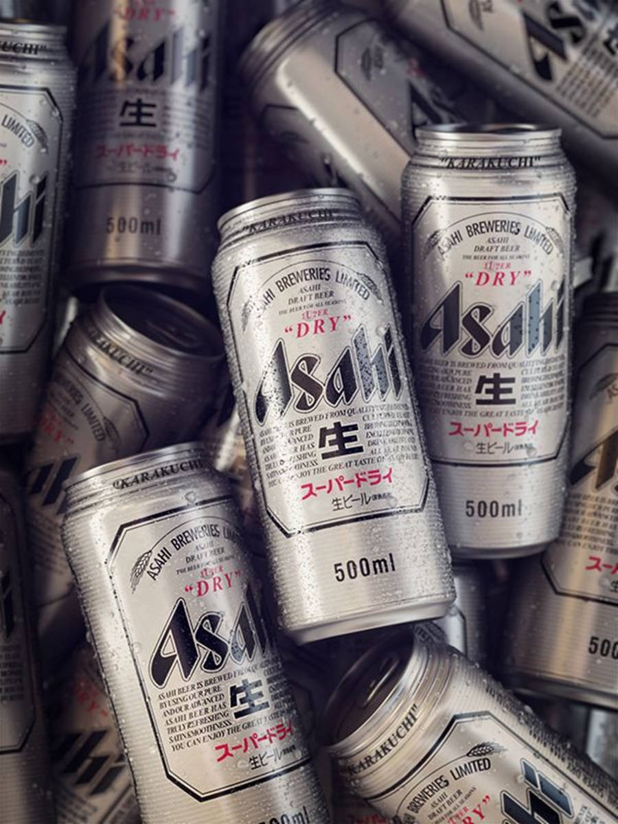 Asahi Super Dry, beer cans, chilled, SD Phone Wallpaper