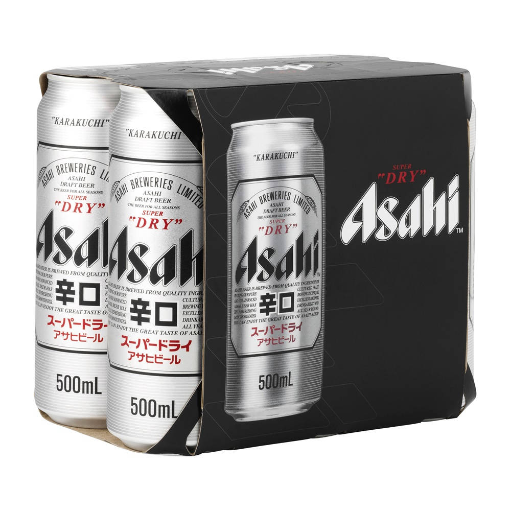 Asahi Super Dry, black, six-pack, SD Desktop Wallpaper