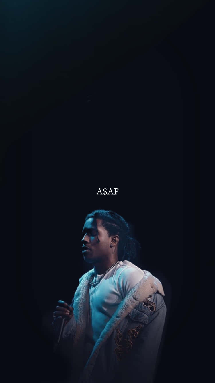 ASAP Rocky, textured jacket, shadowy blue light, HD Phone Wallpaper
