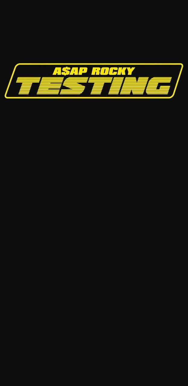 ASAP ROCKY TESTING, yellow font, black background, HD Phone Wallpaper