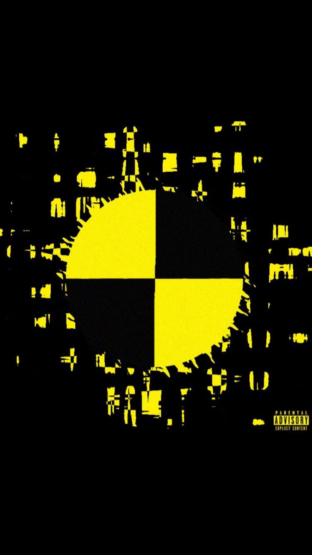 Asap Rocky, checkered circle, glitchy digital fragments, HD Phone Wallpaper