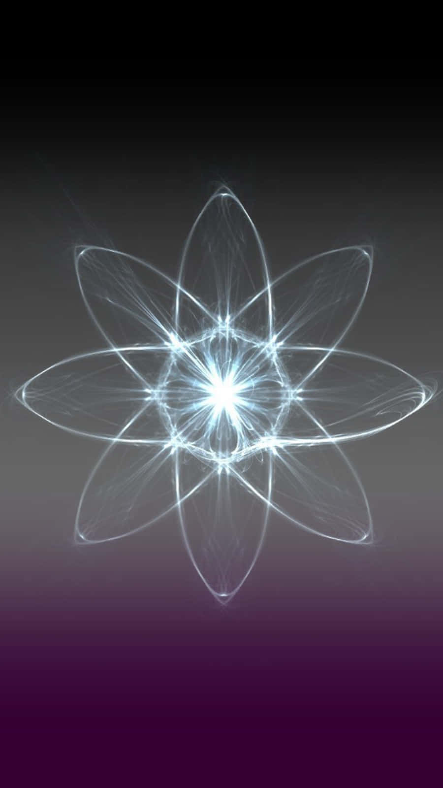 white flower, glowing white fractal flower, bright center, HD Phone Wallpaper