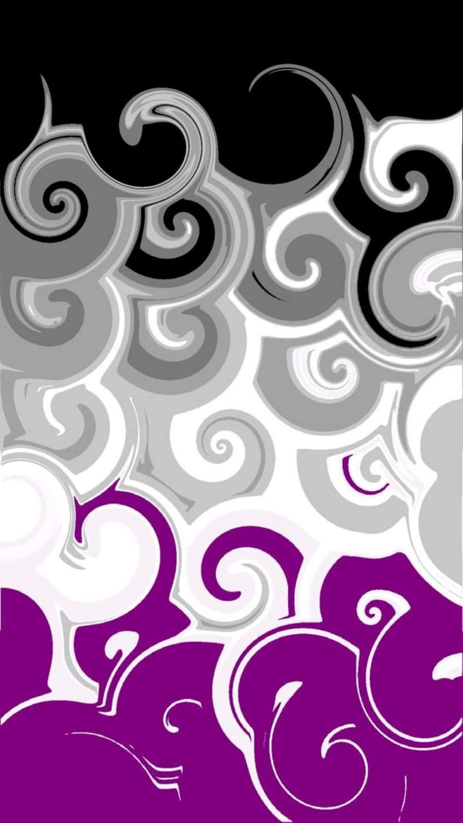 purple, black, swirls, HD Phone Wallpaper