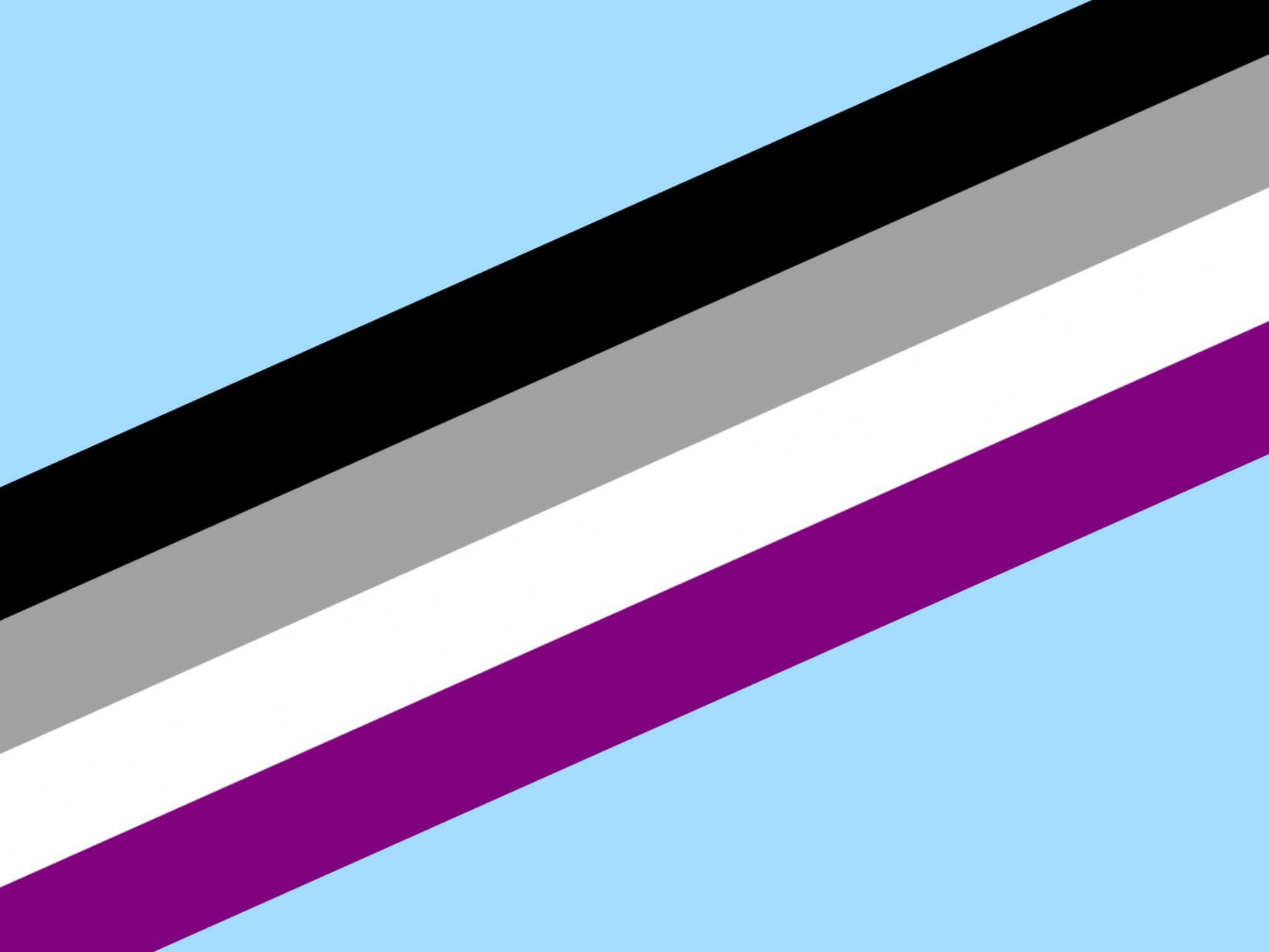 asexual flag, black, white, Full HD Desktop Wallpaper