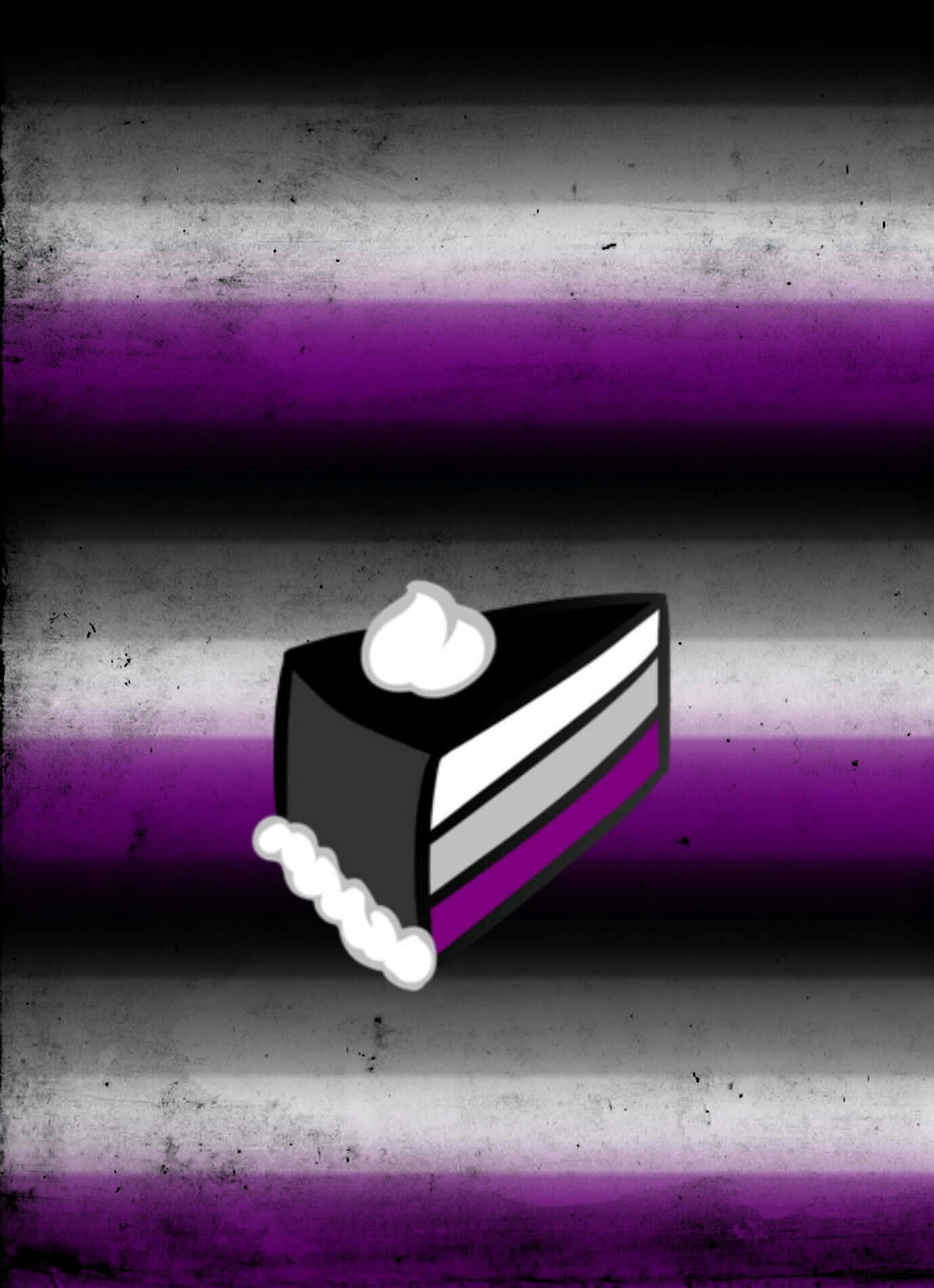 asexual, white frosting, grungy purple gray striped background, HD Phone Wallpaper