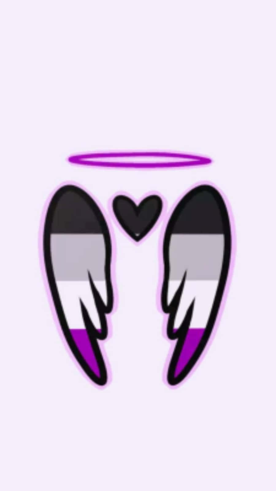Asexual, angel icon, purple halo, HD Phone Wallpaper
