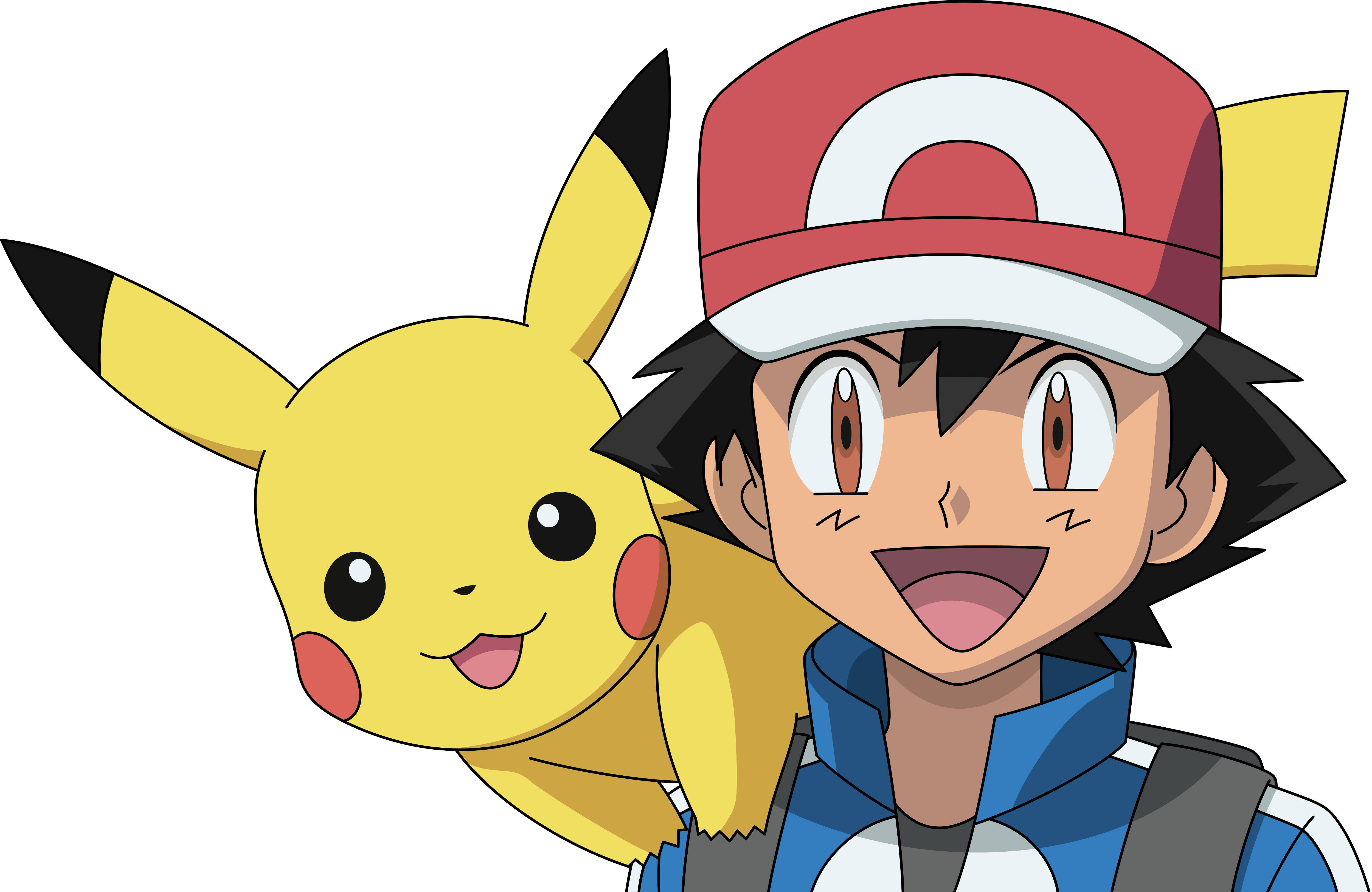 Ash, Pikachu, red and white cap, 4K Desktop Wallpaper