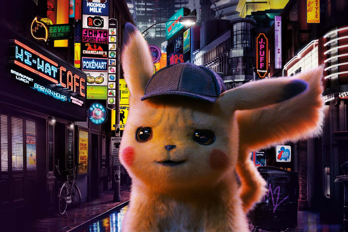 Ash and Pikachu, Pikachu, detective cap, HD Desktop Wallpaper