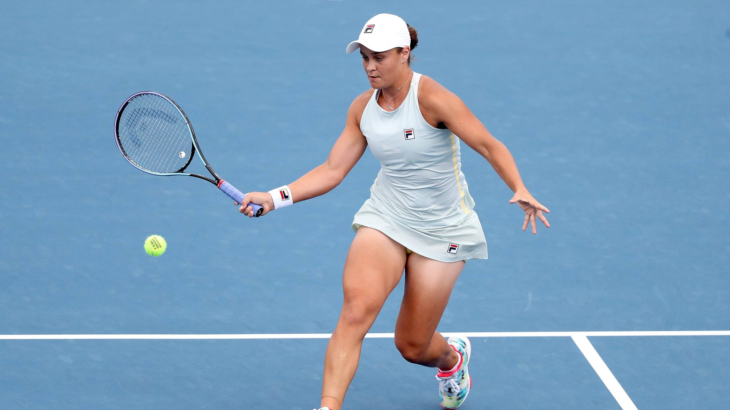 Ashleigh Barty, pastel blue, light blue dress, 2K Desktop Wallpaper