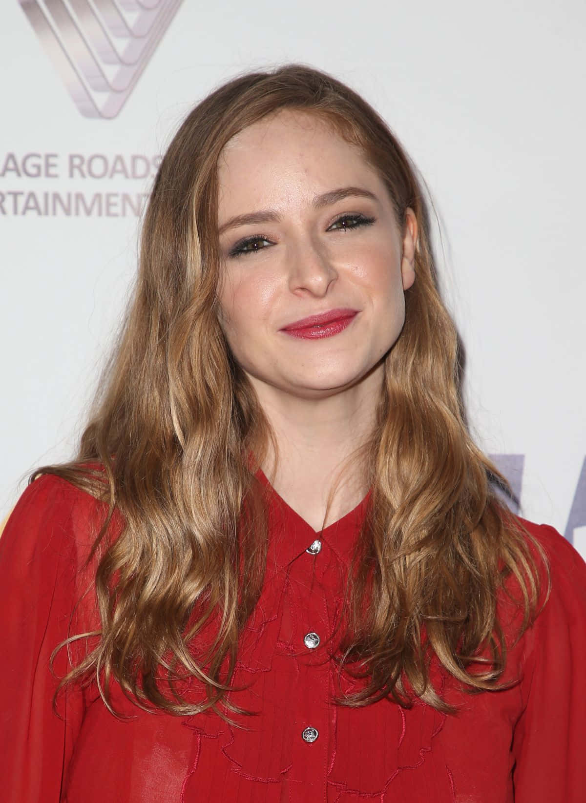 Ashleigh Cummings, red blouse, event, HD Phone Wallpaper