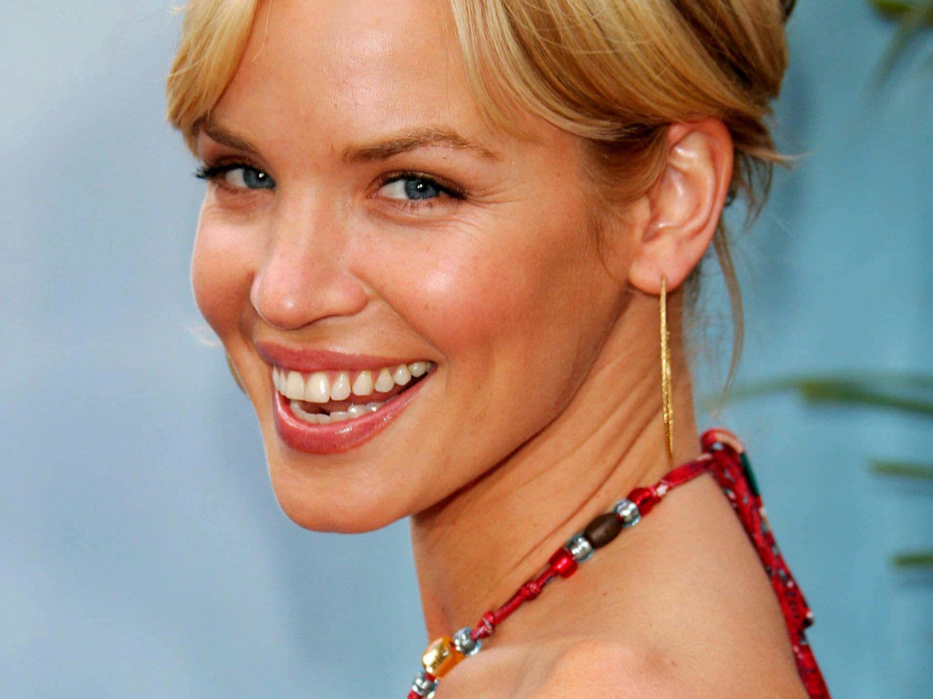 Ashley Scott, blonde woman, blue eyes, Full HD Desktop Wallpaper