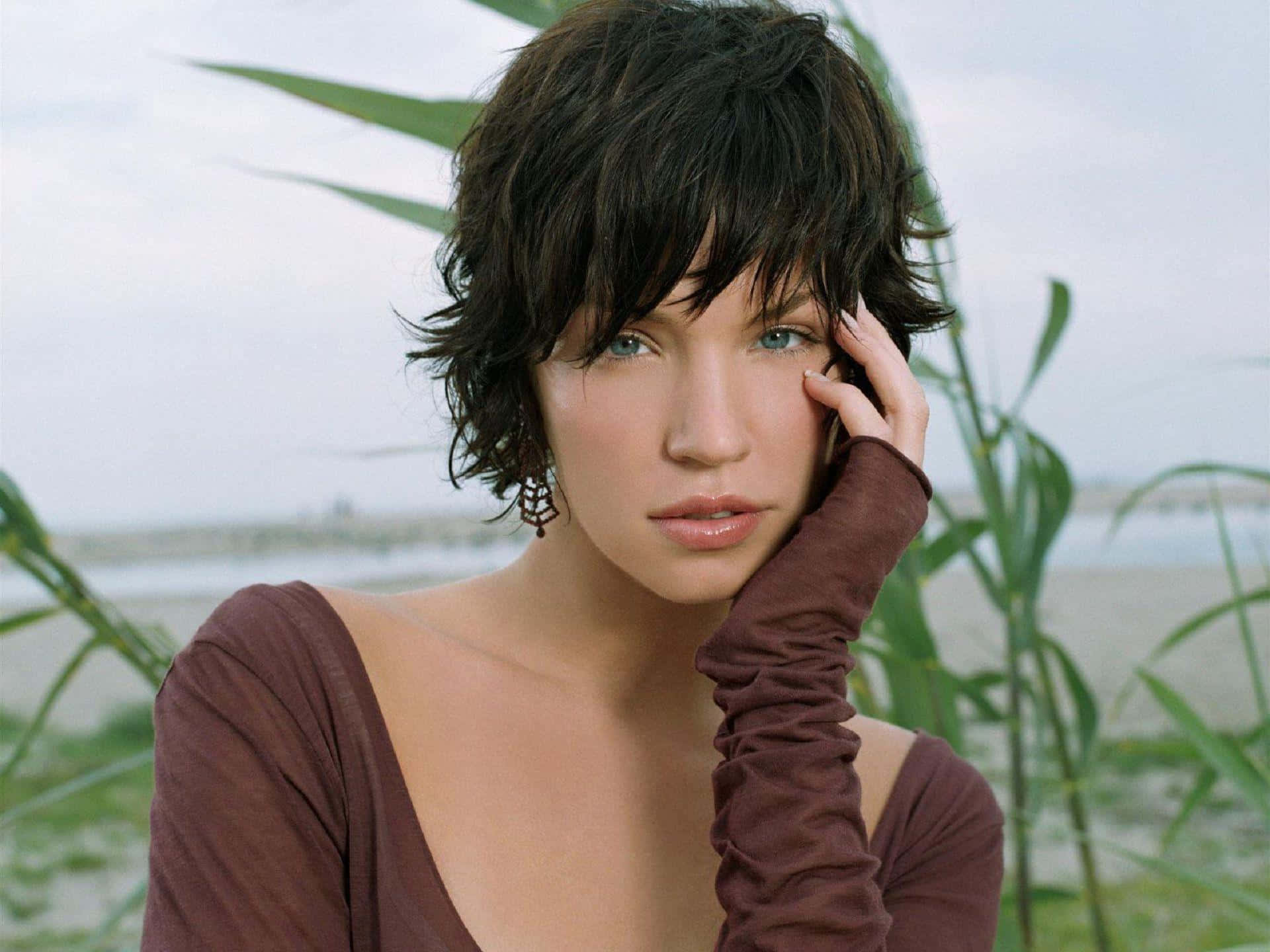 Ashley Scott, 1920 x 1440, short dark hair, Full HD Desktop Wallpaper