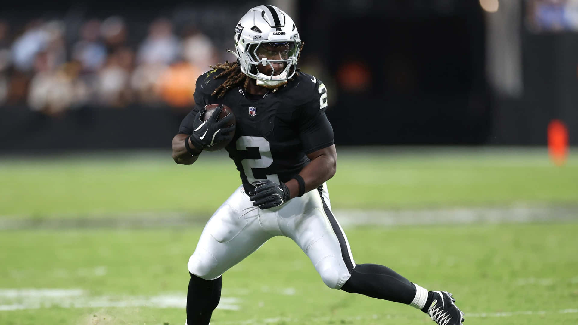 Ashton Jeanty, running back, black and silver uniform, Full HD Desktop Wallpaper