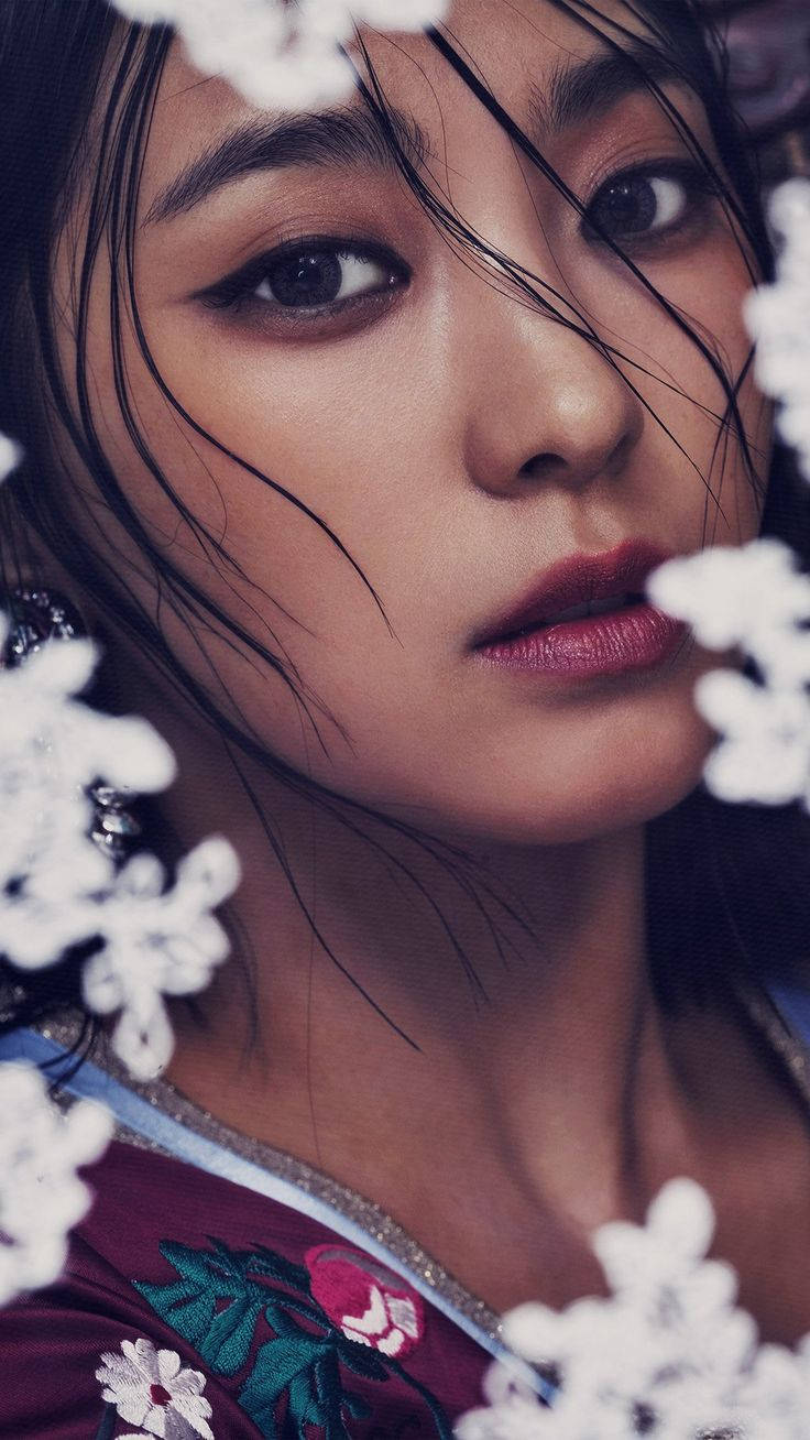 close up, beautiful asian women, wet hair, HD Phone Wallpaper