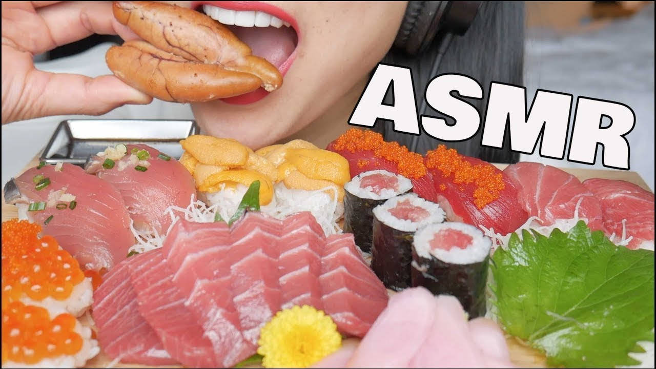 Sushi Asmr, sushi roll, colorful raw fish, HD Desktop Wallpaper